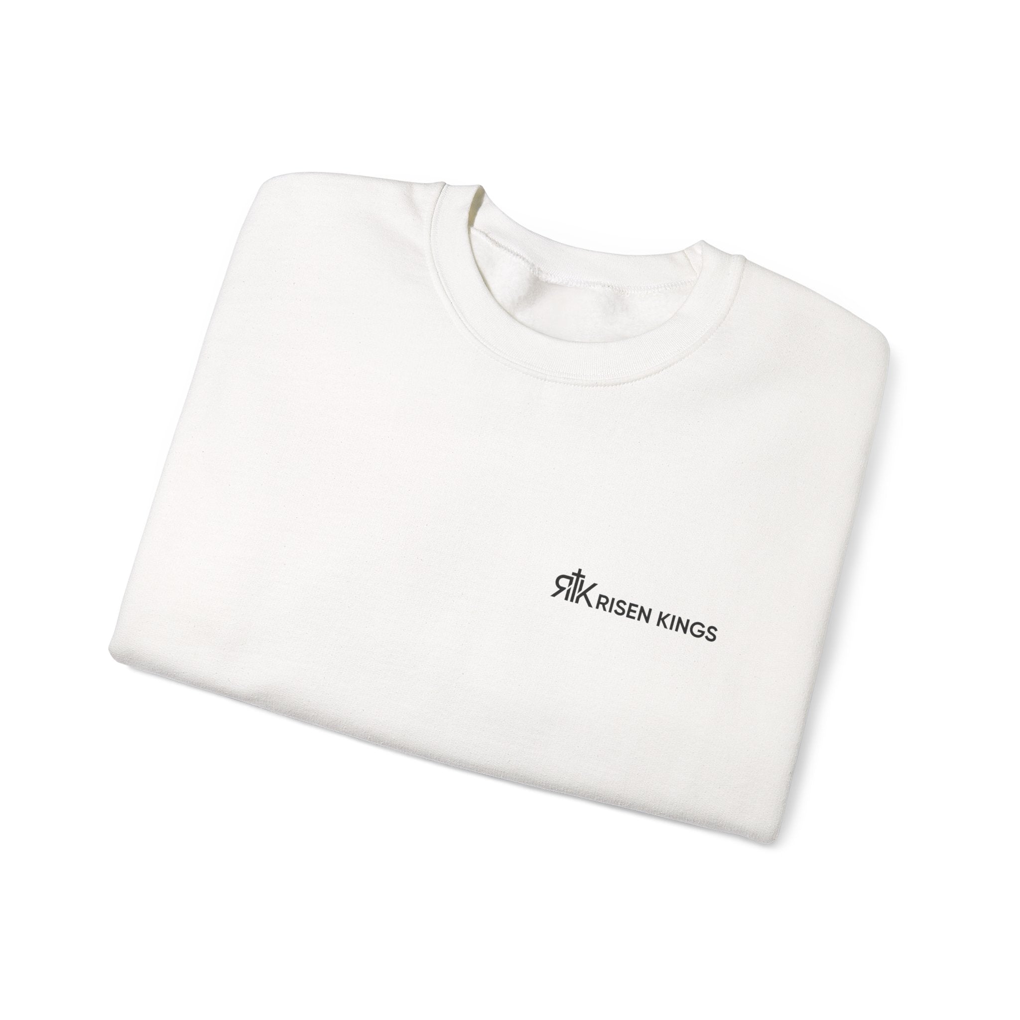 Crewneck Sweatshirt — 'Faithful' Distressed Cross Minimalist Pullover