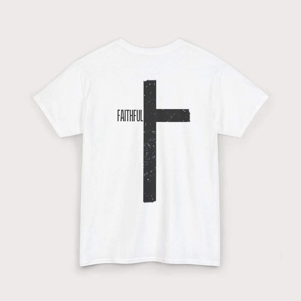 Faithful Cross T‑Shirt — Minimal Christian Graphic Tee