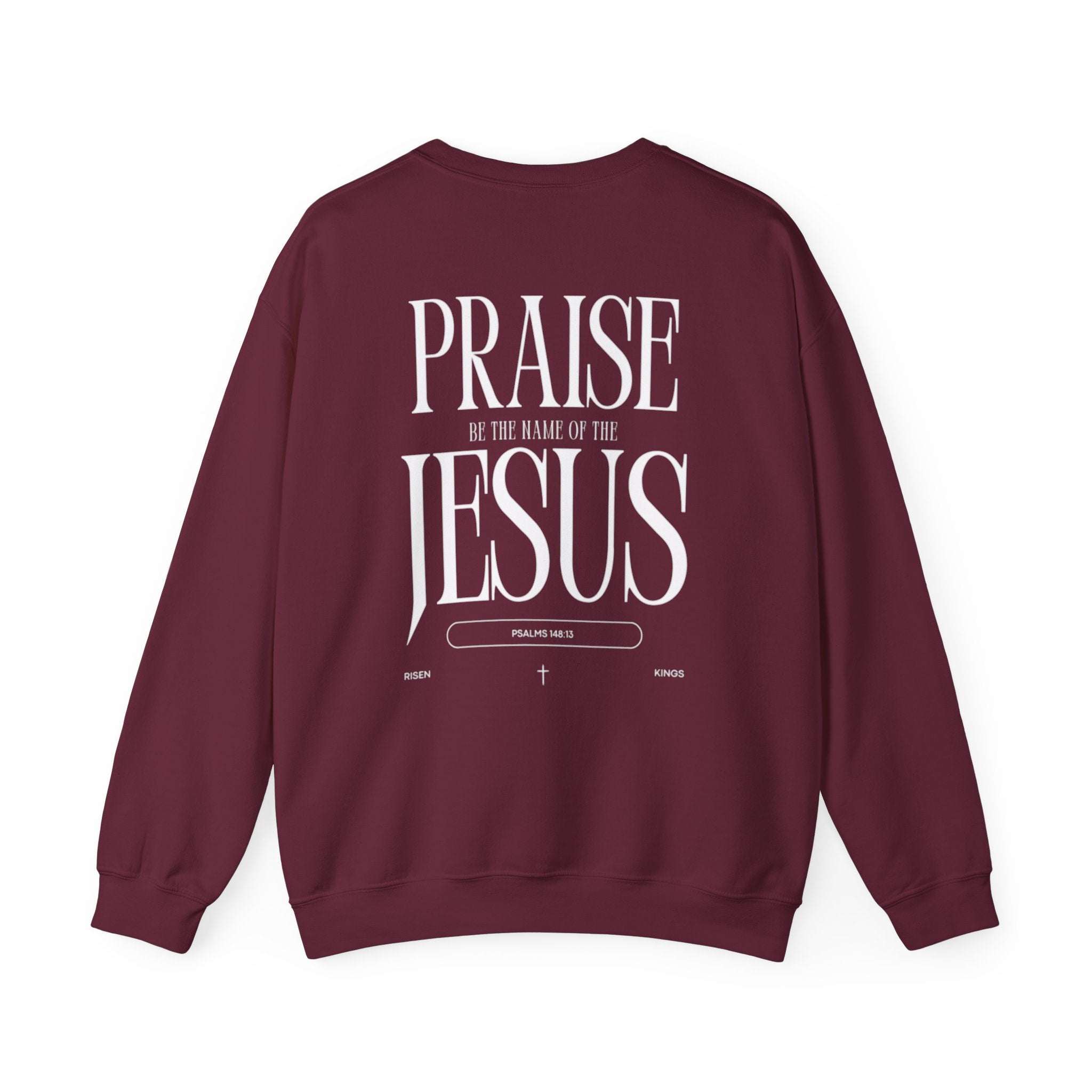 Praise Jesus Crewneck Sweatshirt — Faith-Based Christian Pullover
