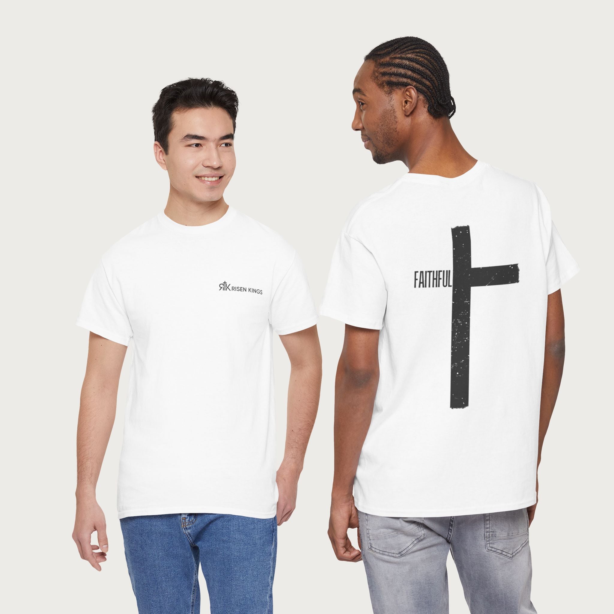 Faithful Cross T‑Shirt — Minimal Christian Graphic Tee
