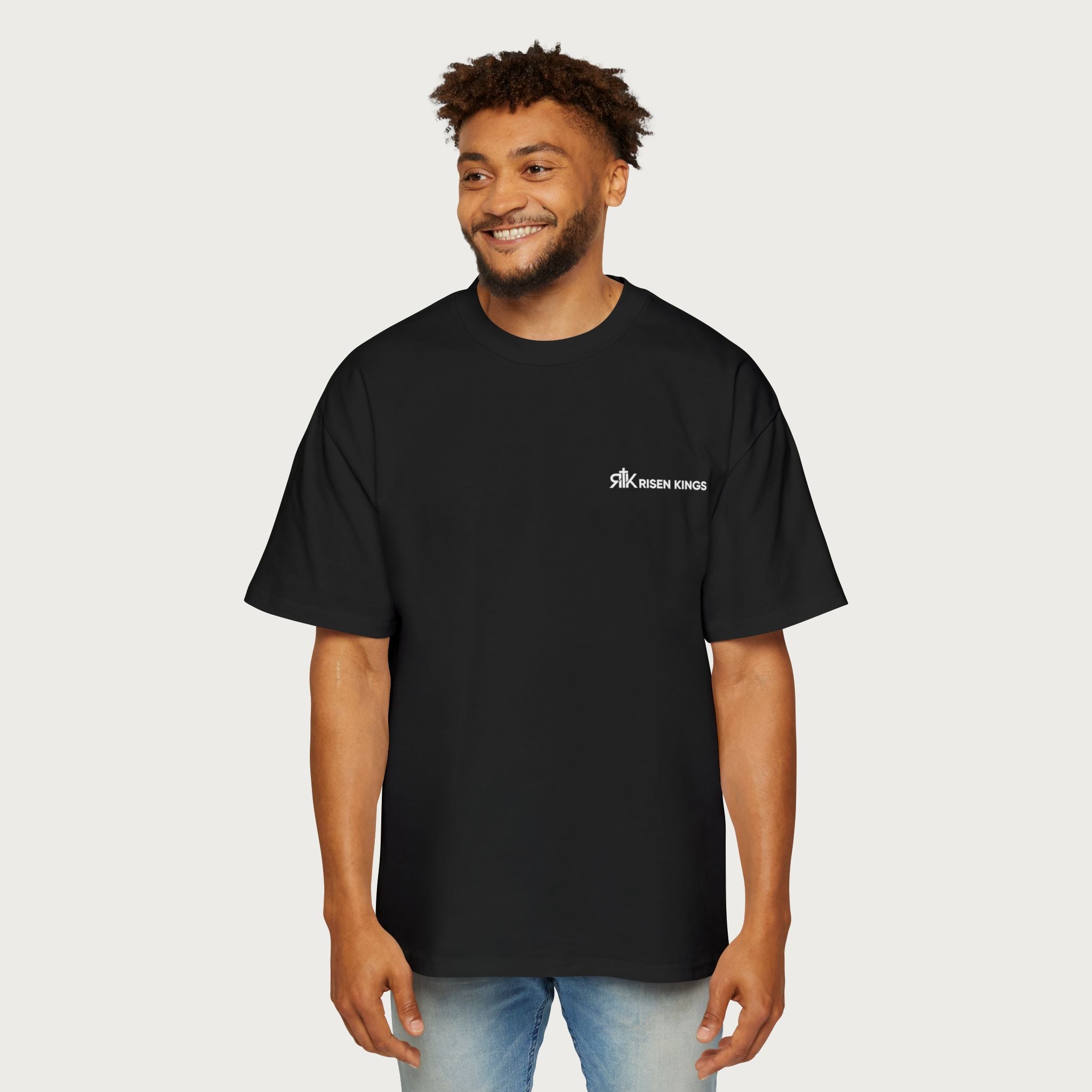 Christian Faithful Cross Tee — Men's Oversized Religious T-Shirt