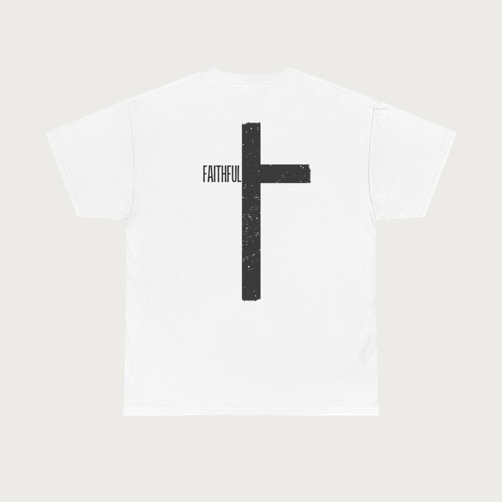 Faithful Cross T‑Shirt — Minimal Christian Graphic Tee