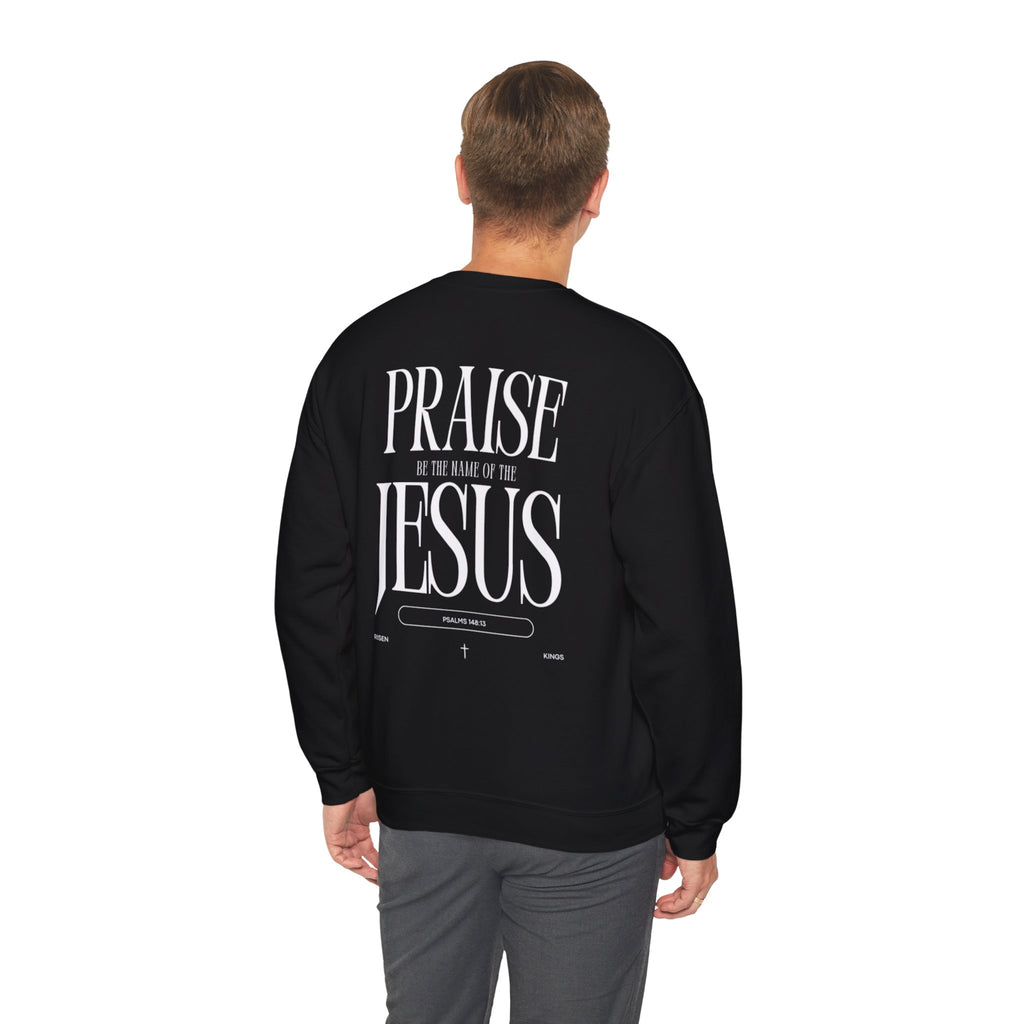 Praise Jesus Crewneck Sweatshirt — Faith-Based Christian Pullover