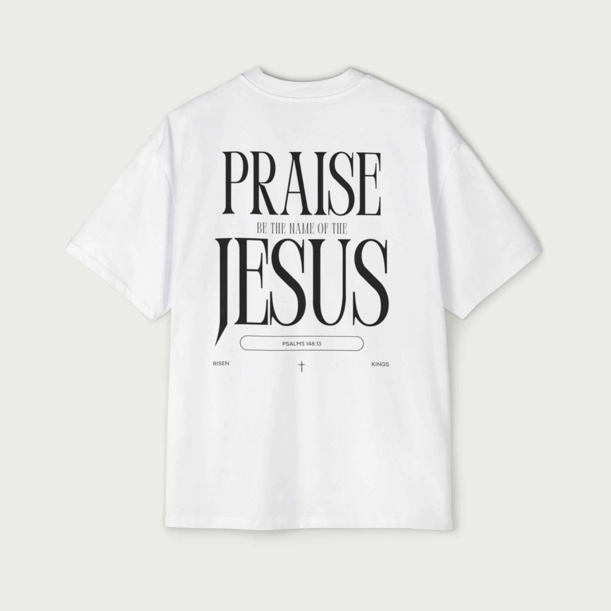 Praise Jesus Oversized Tee — Faith-Based Christian Graphic T-Shirt