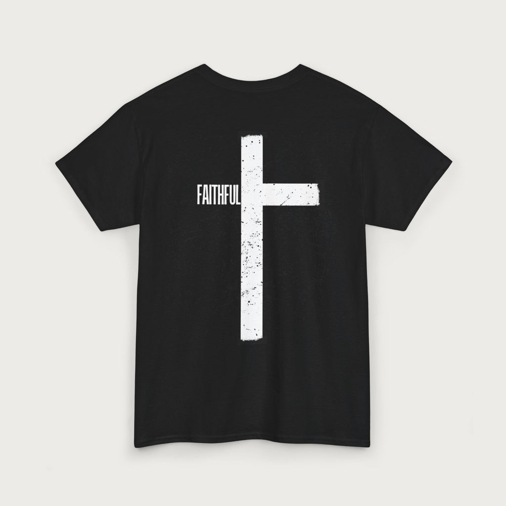 Faithful Cross T‑Shirt — Minimal Christian Graphic Tee