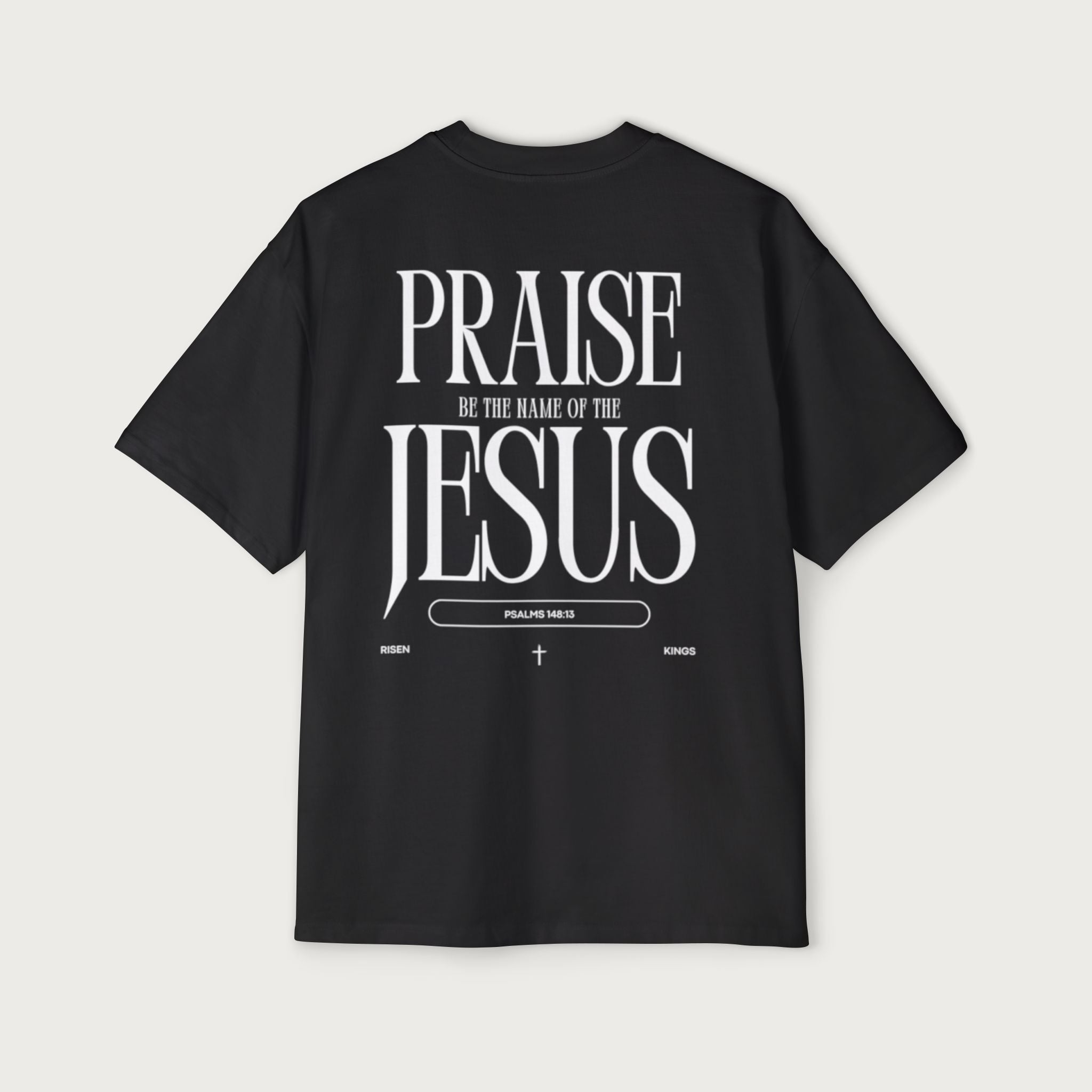 Praise Jesus Oversized Tee — Faith-Based Christian Graphic T-Shirt