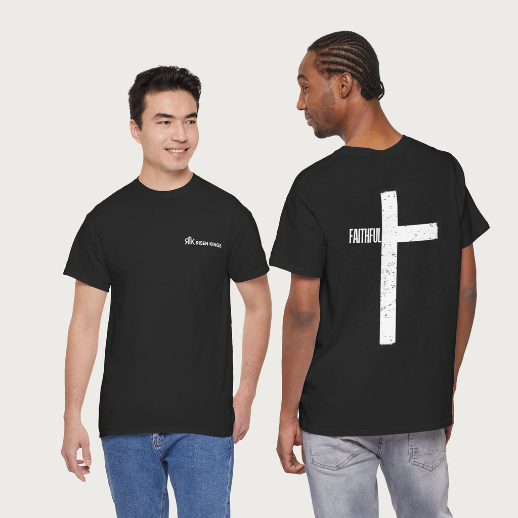 Faithful Cross T‑Shirt — Minimal Christian Graphic Tee